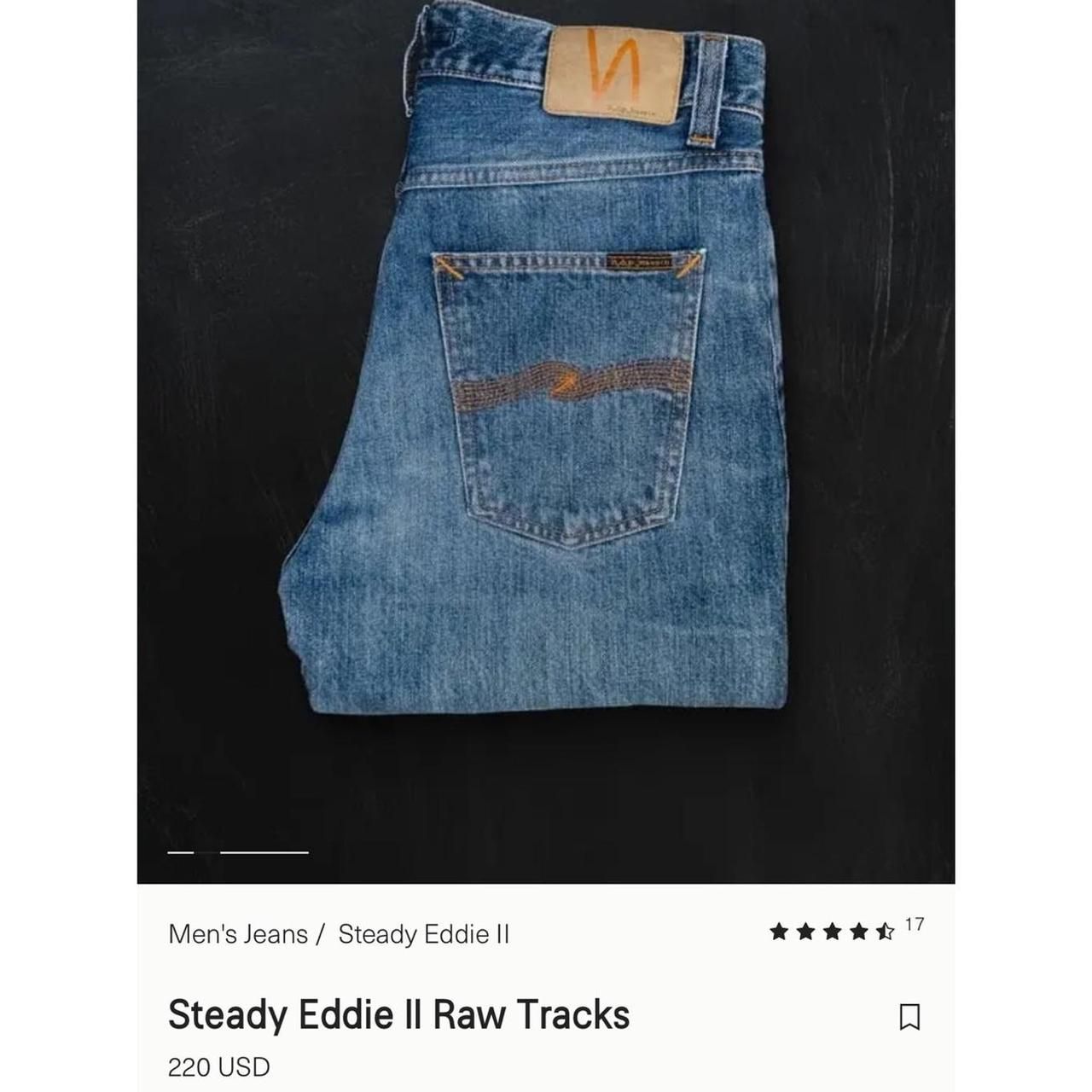 New Mens Nudie Jeans Steady Eddie Ii Raw Tracks Wash Size 31x30 — image 7 of 7